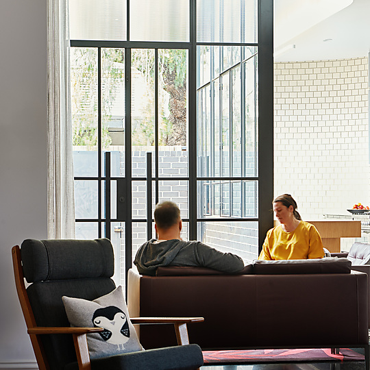 Interior photograph of Turn House by Daniel Fuge